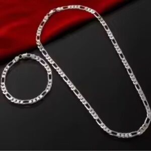 Sterling  Silver Necklace and Bracelet Set